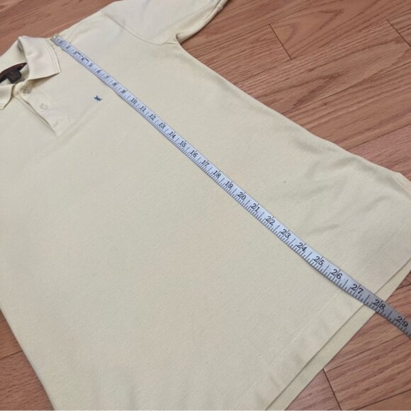 Vintage ves aint aurent portswear ellow 00 otton olo hirt - Picture 10 of 11